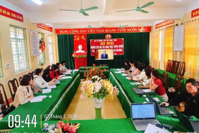 Chi bộ trường Tiểu học Nhân Thịnh (xã Nhân Hà) tham gia Hội nghị trực tuyến toàn quốc về nghiên cứu, học tập, quán triệt, tuyên truyền và triển khai thực hiện Nghị quyết Đại hội đại biểu toàn quốc lần thứ XIV của Đảng.